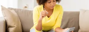 Women Sorting her Money for Financial Peace